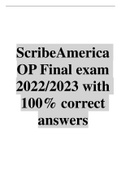 ScribeAmerica OP Final exam B 2022/2023 with 100% correct answers