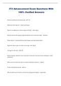 IT2 Advancement Exam Questions With 100&percnt; Verified Answers