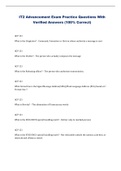 IT2 Advancement Exam Practice Questions With Verified Answers &lpar;100&percnt; Correct&rpar;