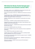 ISA Arborist Study Guide Sample test questions and answers solved 100%