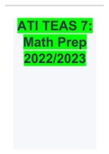  ATI TEAS 7 MATH SECTION COMPLETE SOLUTION PACKAGE (NEW FILES) 