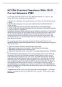 NCSBN Practice Questions With 100&percnt; Correct Answers 2022