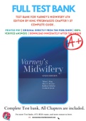 Test Bank For Varney’s Midwifery 6th Edition by King 9781284160215 Chapter 1-37 Complete Guide .