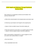 C787 Health and Wellness Through Nutritional  Science WGU