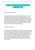 chapter 19 nursing of the family during  postpartum care