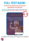 Test Banks For Physical Examination and Health Assessment 8th Edition by Carolyn Jarvis, 9780323510806, Chapter 1-32 Complete Guide