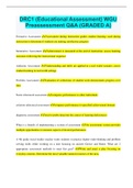DRC1 &lpar;Educational Assessment&rpar; WGU  Preassessment Q&A &lpar;GRADED A&rpar;
