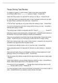 Texas Driving Test Review