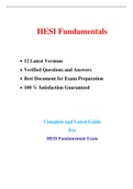 HESI Fundamentals Exit Exam Multiple Versions &lpar;2022&sol;2023&rpar; &lpar;200&plus; pages Q&A&rpar; &lpar;100&percnt; Verified Q&A&rpar; Graded A&plus;&plus;