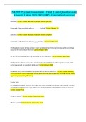 NR 509 Physical Assessment - Final Exam Questions and Answers Latest 2021&sol;2022&lpar;100&percnt; Guaranteed success&rpar;