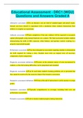 Educational Assessment - DRC1 &lpar;WGU&rpar; Questions and Answers Graded A