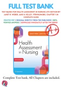 Test Banks For Health Assessment in Nursing 6th Edition by Janet R. Weber; Jane H. Kelley, 9781496344380, Chapter 1-34 Complete Guide