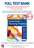 Test Bank For Essentials for Nursing Practice 9th Edition by Patricia Potter, Patricia Stockert, Anne Perry 9780323481847 Chapter 1-40 Complete Guide.