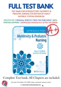 Test Bank For Introductory Maternity & Pediatric Nursing 5th Edition by Nancy Hatfield&comma; Cynthia Kincheloe 9781975163785 Chapter 1-42 Complete Guide&period;