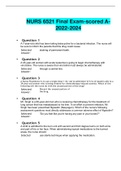 NURS 6521 Final Exam-scored A-2022-2024