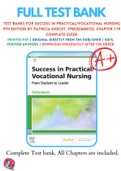 Test Banks For Success in Practical&sol;Vocational Nursing 9th Edition by Patricia Knecht&comma; 9780323683722&comma; Chapter 1-19 Complete Guide