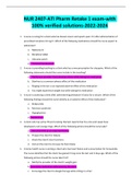 NUR 2407-ATI Pharm Retake 1 exam-with 100&percnt; verified solutions-2022-2024