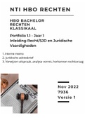 Portfolio 1&period;1 NTI HBO Recht - 3 cases&colon; Marktplaats&comma; Bavaria en Sinterklaas - Bachelor Rechten Klassikaal - Geslaagd 8 in 2022