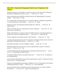 MGT 3332 - Operations Management Final Exam &vert; 83 Questions And Answers