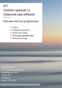 NTI Portfolio 1.2 Toegepaste Psychologie - Gesprek met een profesisonal  - met LINK interveiw - Geslaagd 2022 