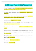ANCC Exam Prep &ndash; PMHNP Latest 2022
