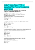 MGMT 3850 CHAPTER 14 HOMEWORK QUESTIONS AND ANSWERS (MGMT3850CHAPTER14HOMEWORKQUESTIONSANDANSWERS)