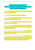 WGU C464 Introduction to Communication Questions and Answers Latest Update Graded A&plus;
