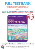 Test Bank For Gordis Epidemiology 6th Edition by David D Celentano&comma; Moyses Szklo 9780323552295 Chapter 1-20 Complete Guide&period;