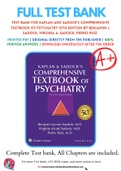 Test Bank For Kaplan and Sadock's Comprehensive Textbook of Psychiatry 10th Edition by Benjamin J. Sadock, Virginia A. Sadock, Pedro Ruiz 9781451100471 Complete Guide.
