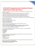PN VATI Comprehensive Predictor   Green Light Exam Study 150 Questions and answers