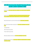 ATI RN Community Health Nursing Study Guide Latest Updated 2022