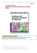Test Bank for Fundamental Concepts and Skills for Nursing 6th Edition by Williams. Chapter 01: Nursing and the Health Care System Williams: deWit's Fundamental Concepts and Skills for Nursing, 6th Edition MULTIPLE CHOICE 1. Florence Nightingale‘s contr