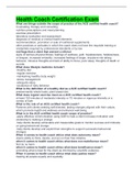 Health Coach Certification Exam Study Guide&comma; Complete Solution