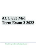 ACC 653 Mid Term Exam 3 2022