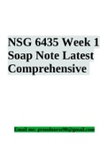 NSG 6435 Week 1 Soap Note Latest Comprehensive 