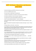 VETT 134 Exam 2 Questions and Answers &lpar;2022-2023&rpar;
