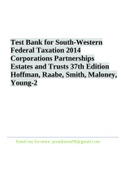 Test Bank for South-Western Federal Taxation 2014 Corporations Partnerships Estates and Trusts 37th Edition Hoffman, Raabe, Smith, Maloney, Young-2