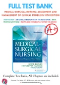 Test Bank for Medical-Surgical Nursing: Assessment and Management of Clinical Problems 10th Edition By Sharon Lewis & Shannon Ruff Dirksen & Margaret Heitkemper & Linda Bucher & Mariann M. Harding & Jeff Chapter 1-68 Complete Guide A+