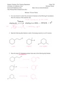Chem 51B Pronin Midterm 1 Practice (Questions + Answers)