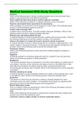 Medical Assistant NHA Study Questions And Answers&comma; Complete Verified Solution