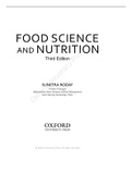 FOOD SCIENCE AND NUTRITION NOTES