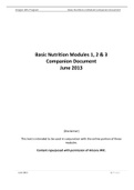 Basic Nutrition Modules