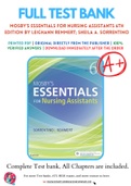 Test Bank for Mosby's Essentials for Nursing Assistants 6th Edition By Leighann Remmert&semi; Sheila A&period; Sorrentino Chapter 1-38 Complete Guide A&plus;