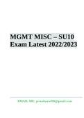 MGMT MISC &ndash; SU10 Exam Latest 2022&sol;2023