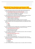 HESI RN EXIT Exam Questions and Answers 100% correct latest student guide 2022, Exams for Nursing