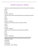 WGU C838 Pre Assessment Test  &lbrace;2022-2023&rcub;
