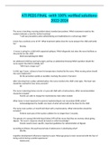 ATI PEDS FINAL -with 100&percnt; verified solutions-2022-2024