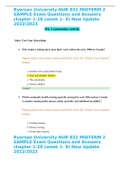 Ryerson University NUR 832 MIDTERM 2 SAMPLE Exam Questions and Answers chapter 1-28 &lpar;week 1- 8&rpar; New Update 2022&sol;2023