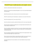 NSG6430 Women's health Questions and complete Answers