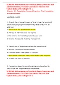 NURSING 403 community Test Bank Exam Questions and Answers Correct&sol;Verified Guaranteed Success New Update 2022&sol;2023 Chapter 1-6